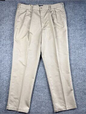 Dockers D3 Pants Men’s 38x32 Khaki Classic Custom Fit Pleated Dress Office NEW